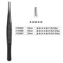 金鍾組織鑷直形 凹凸齒 16cm JYG005   1.8×3（钛）